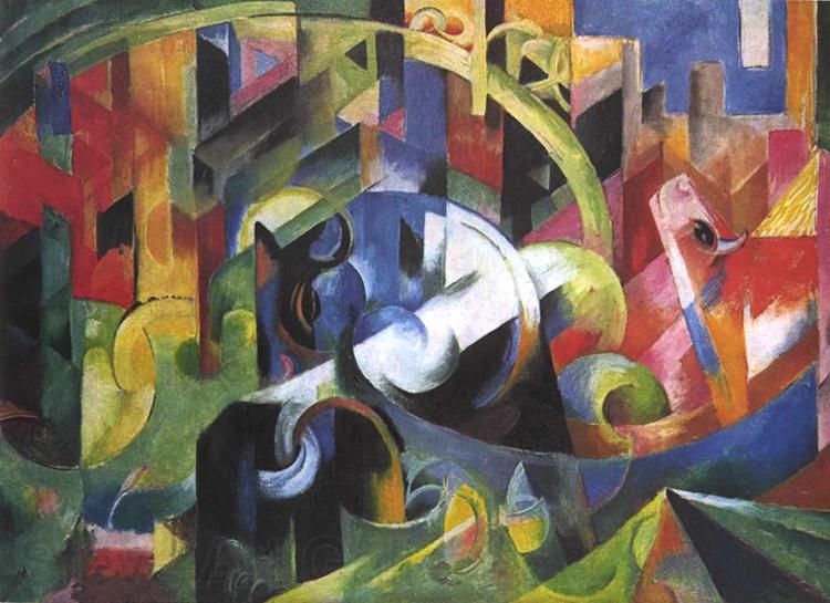 Franz Marc Painting with Cattle (mk34)